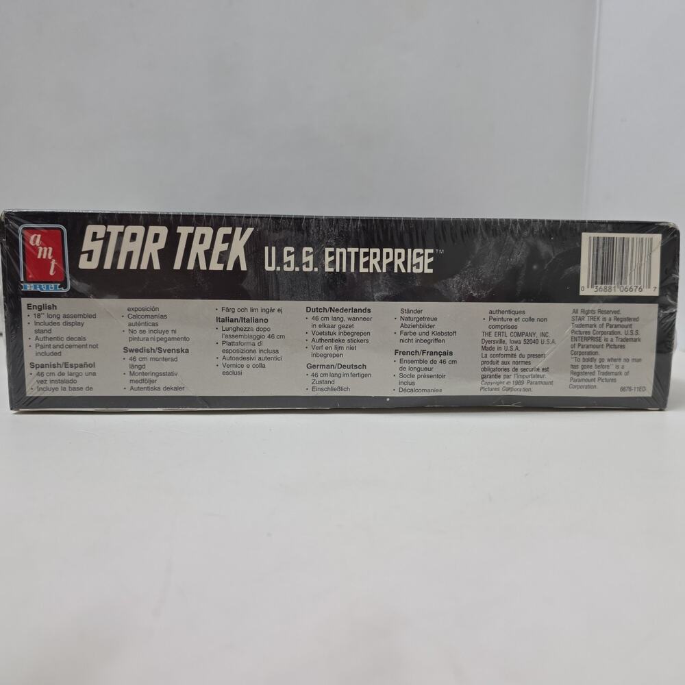 Star Trek USS Enterprise Model Kit AMT 6676 (1983 ) 18" Long Sealed READ - Picture 2 of 5